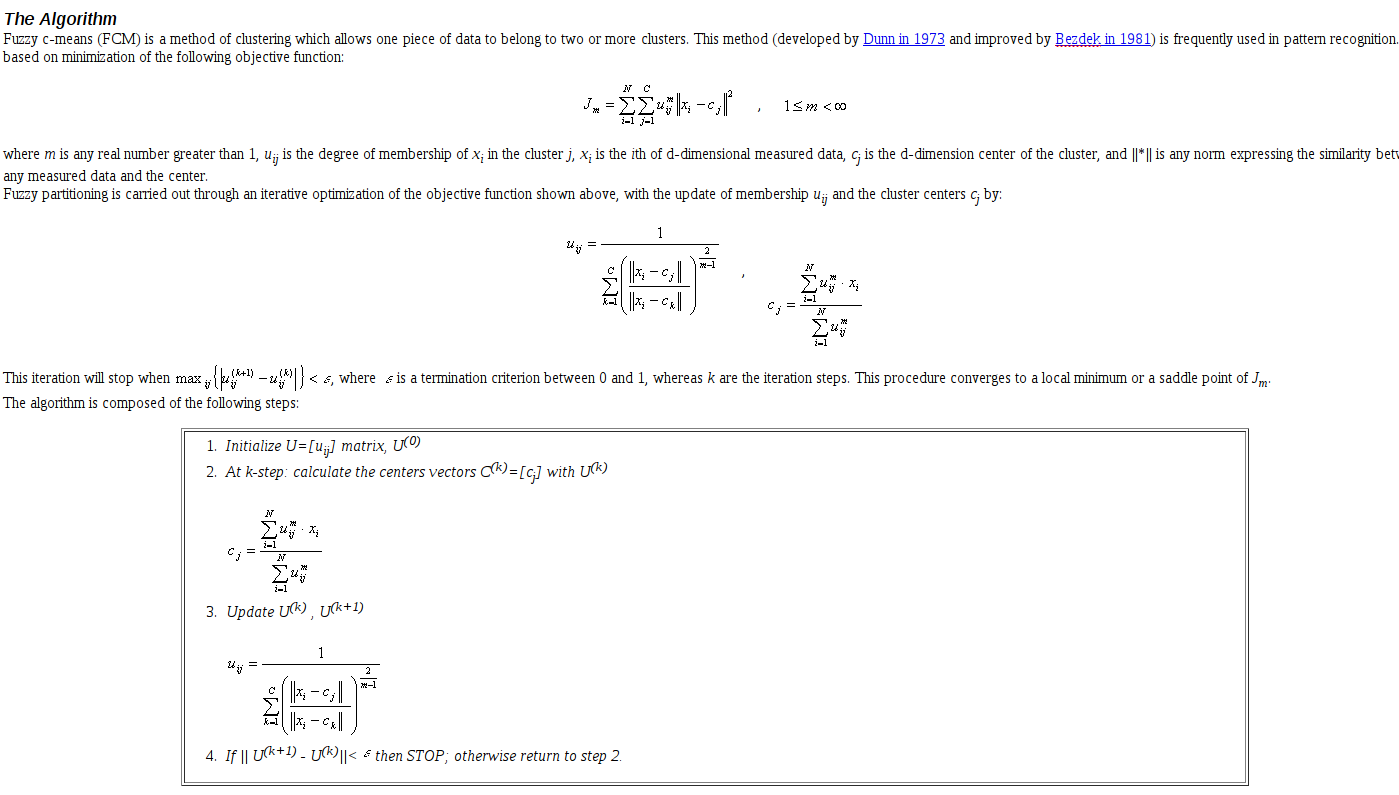 Clustering - Fuzzy C-means